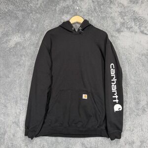 Carhartt Iconic K288 Hoodie Mens‎ XLT Original Fit Black Spellout Cotton Blend